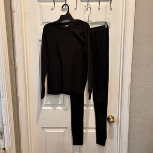 Rugged‎ Wear Women Waffle Knit Thermal Underwear Stretch Top Bottom Set Medium